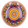 Afbeeldingen van Siro Meubelknop keramisch - L 39mm/H 35mm/B 39mm oranje/mandala 