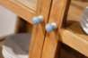 Afbeeldingen van Siro Meubelknop keramisch - L 30mm/H 34mm/B 30mm wit/blauw 