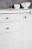 Afbeeldingen van Siro Meubelknop keramisch - L 32mm/H 30mm/B 32mm wit bloemen/ antiek zilver 