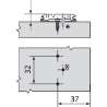 Afbeeldingen van Blum Clip Excenter montageplaat - D.3 aanschroef - vernikkeld 173H7130