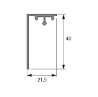 Afbeeldingen van Hettich Cadro L-profiel AvanTech YOU / Actro YOU / Actro 5D, 3000 mm, roestvrij staal finish