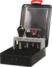 Afbeeldingen van Kelfort Verzinkboorset - 2-20mm 4-Delig - HSS 90° Schuin gat 