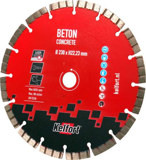 Afbeeldingen van Kelfort Diamantzaagblad - 230x22.23mm - beton 