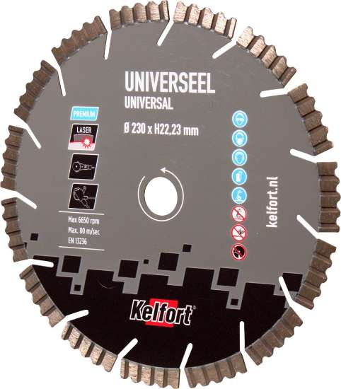Afbeeldingen van Kelfort Diamantzaagblad Premium - 230x22.23mm - universeel 