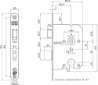 Afbeeldingen van Nemef veiligheidsslot links doorn 50mm 1279-17 zonder sluitplaat pc55