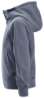 Afbeeldingen van Snickers junior logo zip hoodie 7508-3400, Maat 164, gemeleerd blauwgrijs