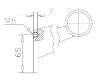 Afbeeldingen van Voetsteun Sygrid messing 50,8 mm