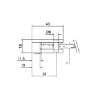 Afbeeldingen van G-Fittings - glasklem Amarentia - plat - RVS design zamak