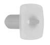Afbeeldingen van Siro Meubelknop kunststof - L 29mm/H 23mm/B 29mm - naturel/aluminium 