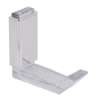 Afbeeldingen van Siro Kapstokhaak kunststof - boorafstand 20mm/L 51mm/H 57mm/B 22mm - transparant/ chroom 