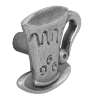 Afbeeldingen van Siro Meubelknop metaal - L 42mm/H 21mm/B 39mm - tin 
