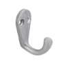 Afbeeldingen van Siro Kapstokhaak metaal - boorafstand 10mm/L 41mm/H 33mm/B 20mm - gepolijst aluminium 