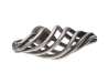 Afbeeldingen van Siro Meubelknop metaal - L 62mm/H 32mm/B 22mm - antiek tin 