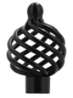 Afbeeldingen van Siro Meubelknop metaal - L 34mm/H 53mm/B 34mm - mat zwart 