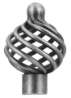 Afbeeldingen van Siro Meubelknop metaal - L 34mm/H 53mm/B 34mm - antiek tin 