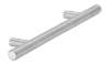 Afbeeldingen van Siro T-greep - boorafstand 128mm/L 208mm/H 32mm/B 12mm - RVS
