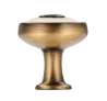 Afbeeldingen van Siro Meubelknop metaal - L 23mm/H 24mm/B 23mm antiek messing/beige 