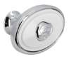 Afbeeldingen van Siro Meubelknop metaal - L 32mm/H 24mm/B 32mm chroom glanzend/wit 