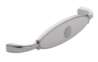 Afbeeldingen van Siro Meubelgreep metaal - boorafstand 128mm/L 138mm/H 27mm/B 23mm chroom glanzend/wit 