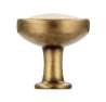 Afbeeldingen van Siro Meubelknop metaal - L 23mm/H 24mm/B 23mm antiek messing/beige 