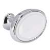 Afbeeldingen van Siro Meubelknop metaal - L 32mm/H 24mm/B 22mm chroom glanzend/wit 