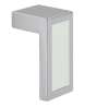 Afbeeldingen van Siro Meubelknop metaal - L 40mm/H 22mm/B 20mm chroom glanzend/wit 