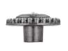 Afbeeldingen van Siro Meubelknop metaal - L 54mm/H 30mm/B 54mm tin/transparant 