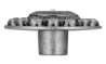 Afbeeldingen van Siro Meubelknop metaal - L 67mm/H 32mm/B 67mm tin/transparant 