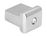 Afbeeldingen van Siro Meubelknop metaal - L 16mm/H 21mm/B 16mm chroom glanzend/ transparant 