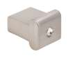 Afbeeldingen van Siro Meubelknop metaal - L 16mm/H 21mm/B 16mm RVS effect/ transparant 