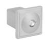 Afbeeldingen van Siro Meubelknop metaal - L 20mm/H 23mm/B 20mm aluminium/ transparant 
