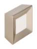 Afbeeldingen van Siro Meubelknop metaal - L 39mm/H 16mm/B 39mm RVS effect/wit 