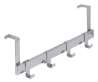 Afbeeldingen van Siro Deurkapstok metaal - met 4 haken L 404mm/H 75mm/B 138mm chroom glanzend 