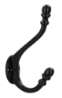 Afbeeldingen van Siro Kapstokhaak metaal - boorafstand 20mm/L 132mm/H 78mm/B 33mm mat zwart 
