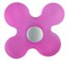 Afbeeldingen van Siro Meubelknop kunststof - L 50mm/H 26mm/B 48mm roze/aluminium 