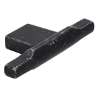 Afbeeldingen van Siro meubelknop metaal - L70mm/B12mm/H28mm - getrommeld ijzer zilver