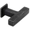 Afbeeldingen van Siro T-knop metalen - L 46mm / B 18mm / H 34mm - getrommeld antiek ijzer