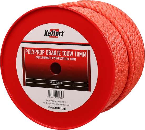 Afbeeldingen van Kelfort Koord - 10mm - Polypropyleen oranje 