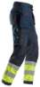 Afbeeldingen van Snickers FlexiWork werkbroek, klasse 1 6931-9566, Maat 256, donker blauw/high-visibillity geel