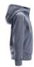 Afbeeldingen van Snickers junior logo zip hoodie 7508-3400, Maat 164, gemeleerd blauwgrijs