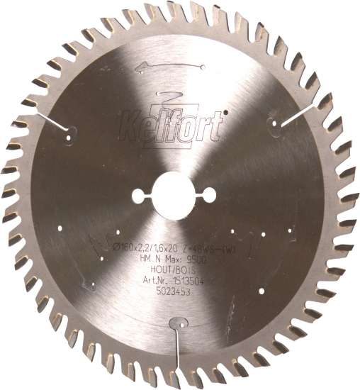 Afbeeldingen van Kelfort Cirkelzaagblad - 160x2.2x20mm 48Tands - HM WS-W vertanding 