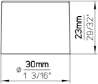 Afbeeldingen van Siro Meubelknop kunststof - L 30mm/H 23mm/B 30mm - zwart/wit 