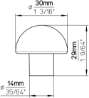Afbeeldingen van Siro Meubelknop kunststof - L 30mm/H 29mm/B 30mm - wit 
