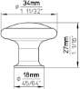 Afbeeldingen van Siro Meubelknop kunststof - L 34mm/H 27mm/B 34mm - nikkel/paars 