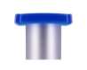 Afbeeldingen van Siro Meubelknop kunststof - L 29mm/H 23mm/B 29mm - blauw/aluminium 