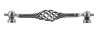 Afbeeldingen van Siro Hangende handgreep metaal - boorafstand 128mm/L 149mm/H 30mm/B 50mm - antiek tin 