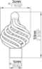 Afbeeldingen van Siro Meubelknop metaal - L 34mm/H 53mm/B 34mm - mat zwart 