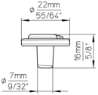 Afbeeldingen van Siro Meubelknop metaal - L 22mm/H 16mm/B 22mm - antiek messing 