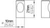 Afbeeldingen van Siro Meubelknop metaal - L 10mm/H 21mm/B 10mm - RVS 