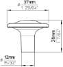 Afbeeldingen van Siro Meubelknop metaal - L 37mm/H 28mm/B 37mm - antiek messing 